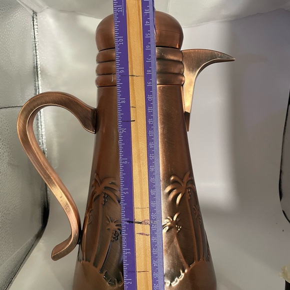 Copper Palm Tree Pitcher - Picture 9 of 13